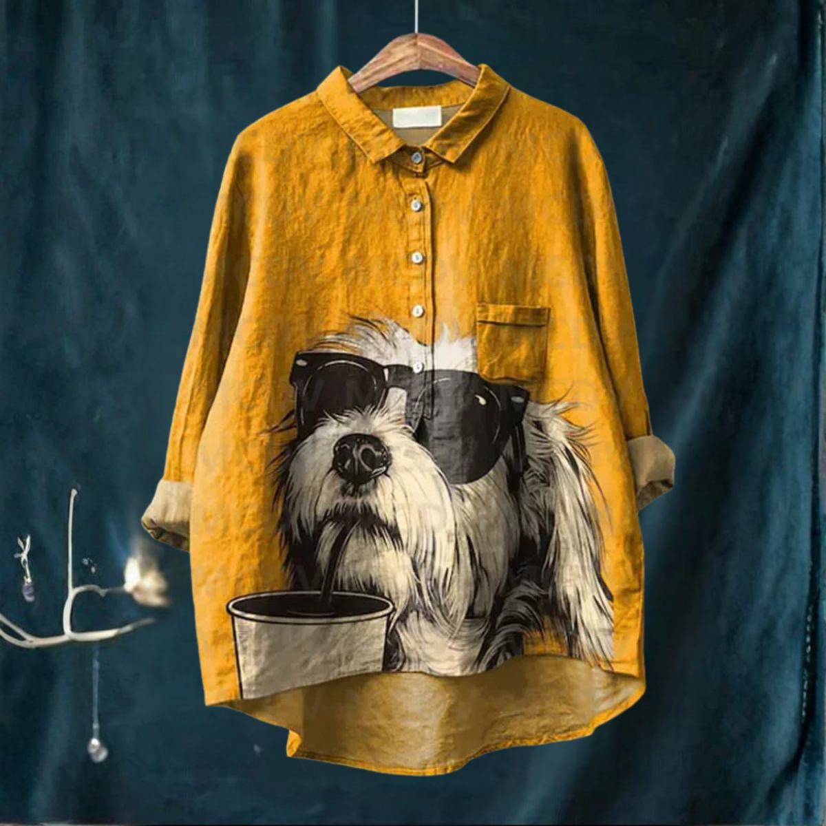 Koori™ | Dog Print Blouse
