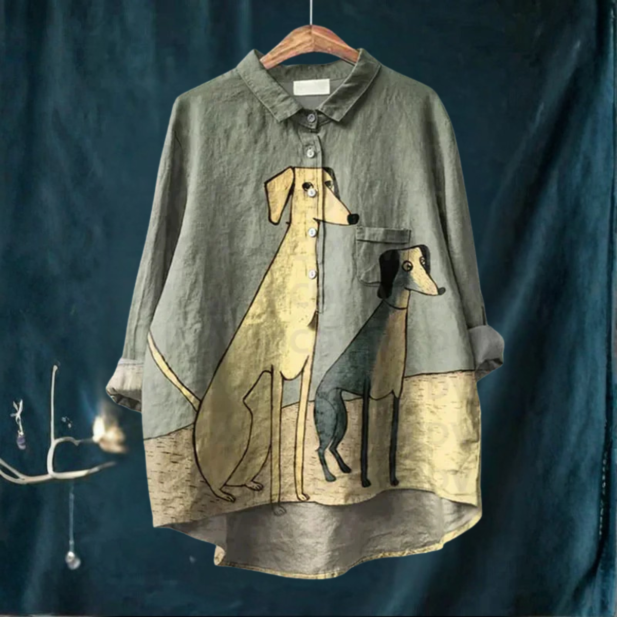 Koori™ | Dog Print Blouse