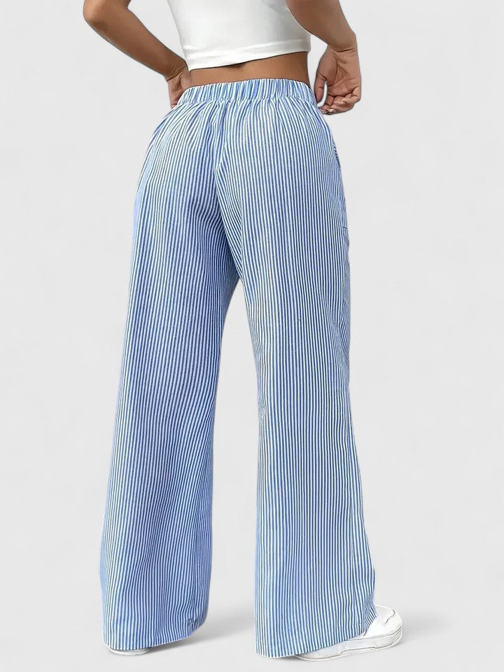 Isla | Wide-Leg Striped Trousers