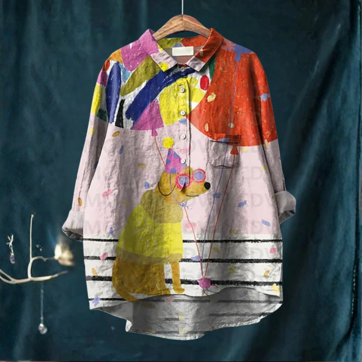 Koori™ | Dog Print Blouse