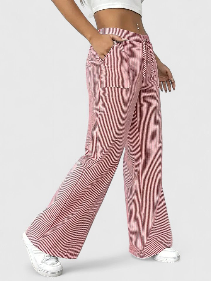 Isla | Wide-Leg Striped Trousers