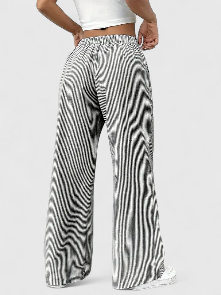 Isla | Wide-Leg Striped Trousers