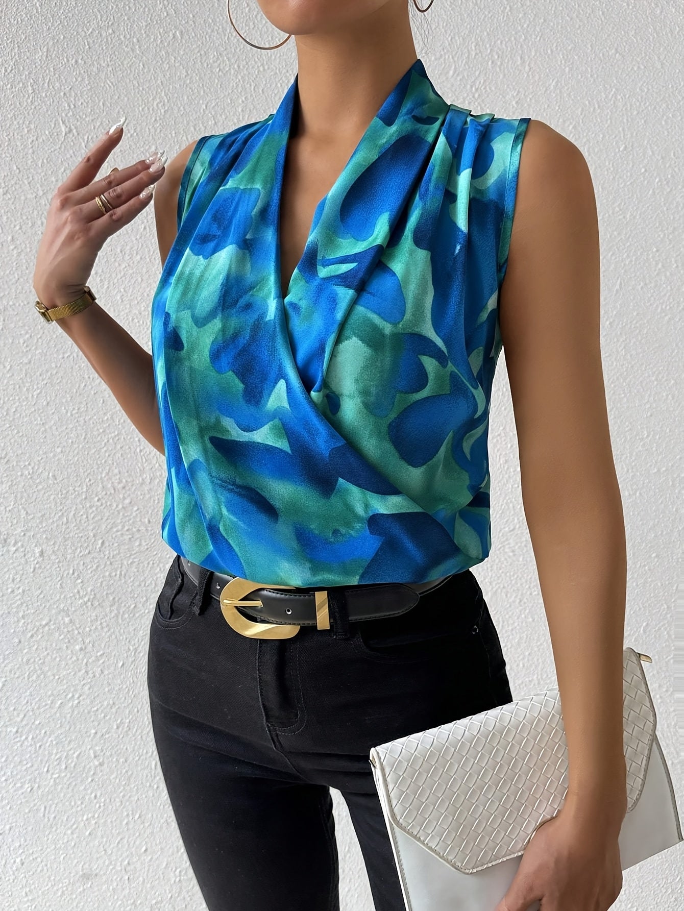 Serenya™ | Watercolour Sleeveless Blouse