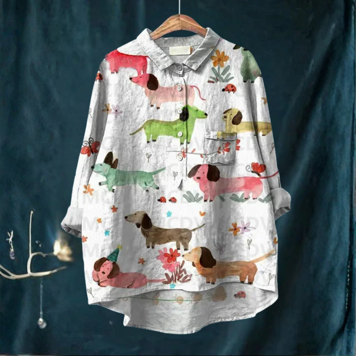 Koori™ | Dog Print Blouse