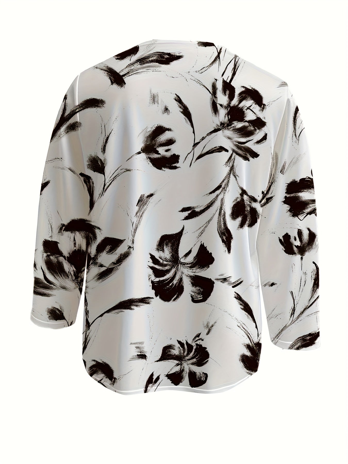 Selira™ | Watercolour Floral Long Sleeve Blouse