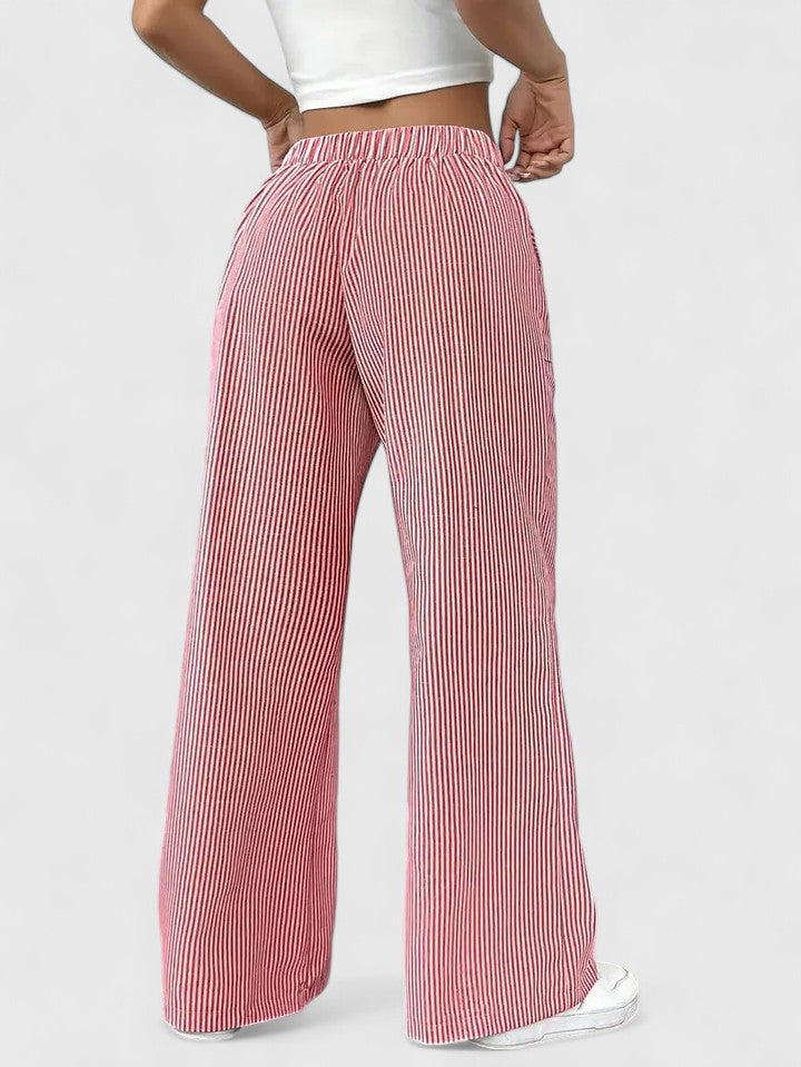 Isla | Wide-Leg Striped Trousers