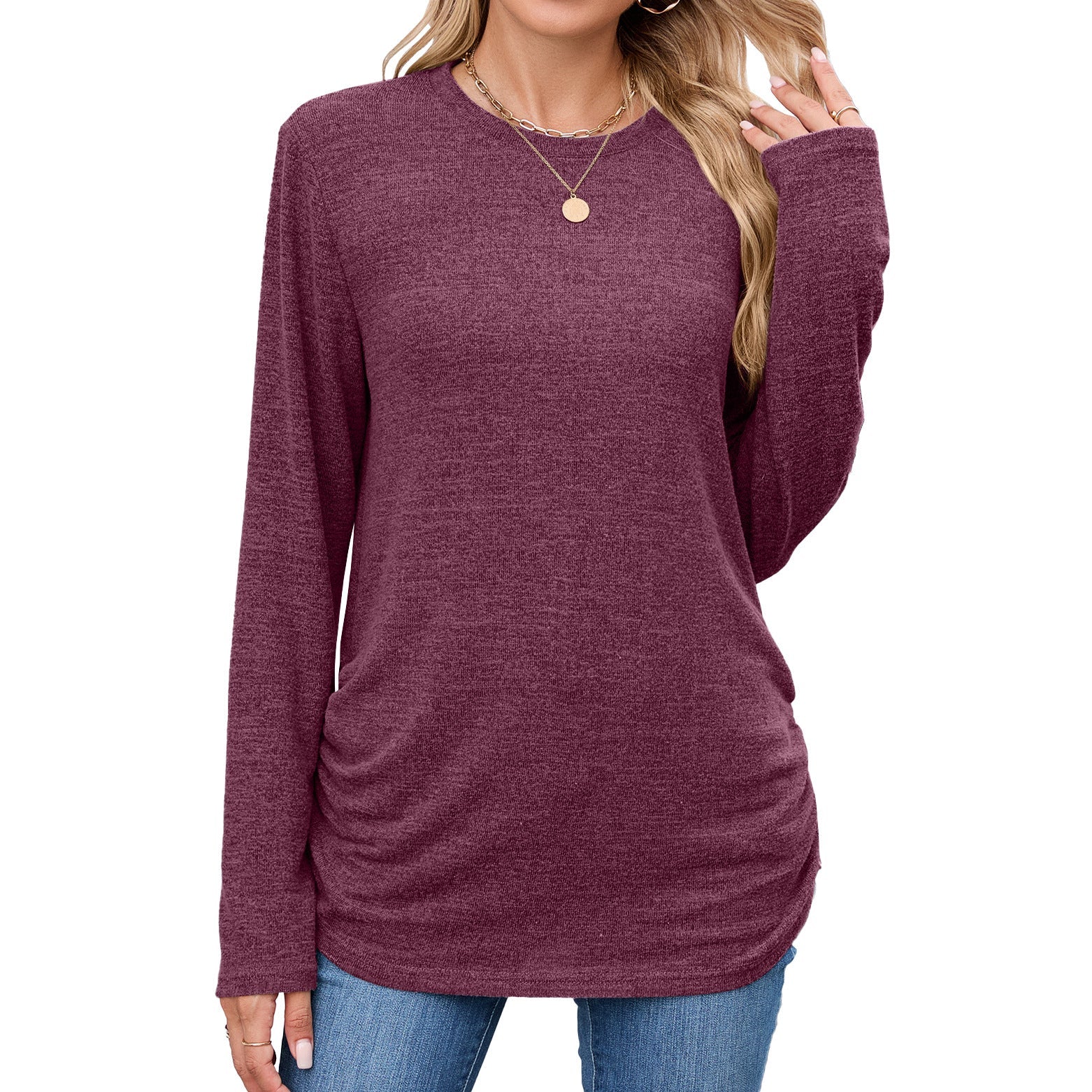 Selvianne™ | Long Sleeve Casual Top