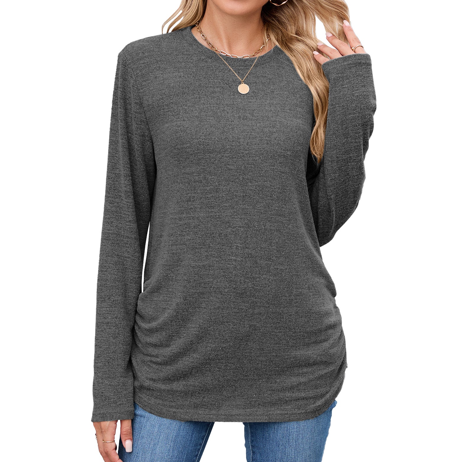 Selvianne™ | Long Sleeve Casual Top