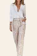 OLIVIA | STYLISH TROUSER SET WITH BLOUSE & BELT