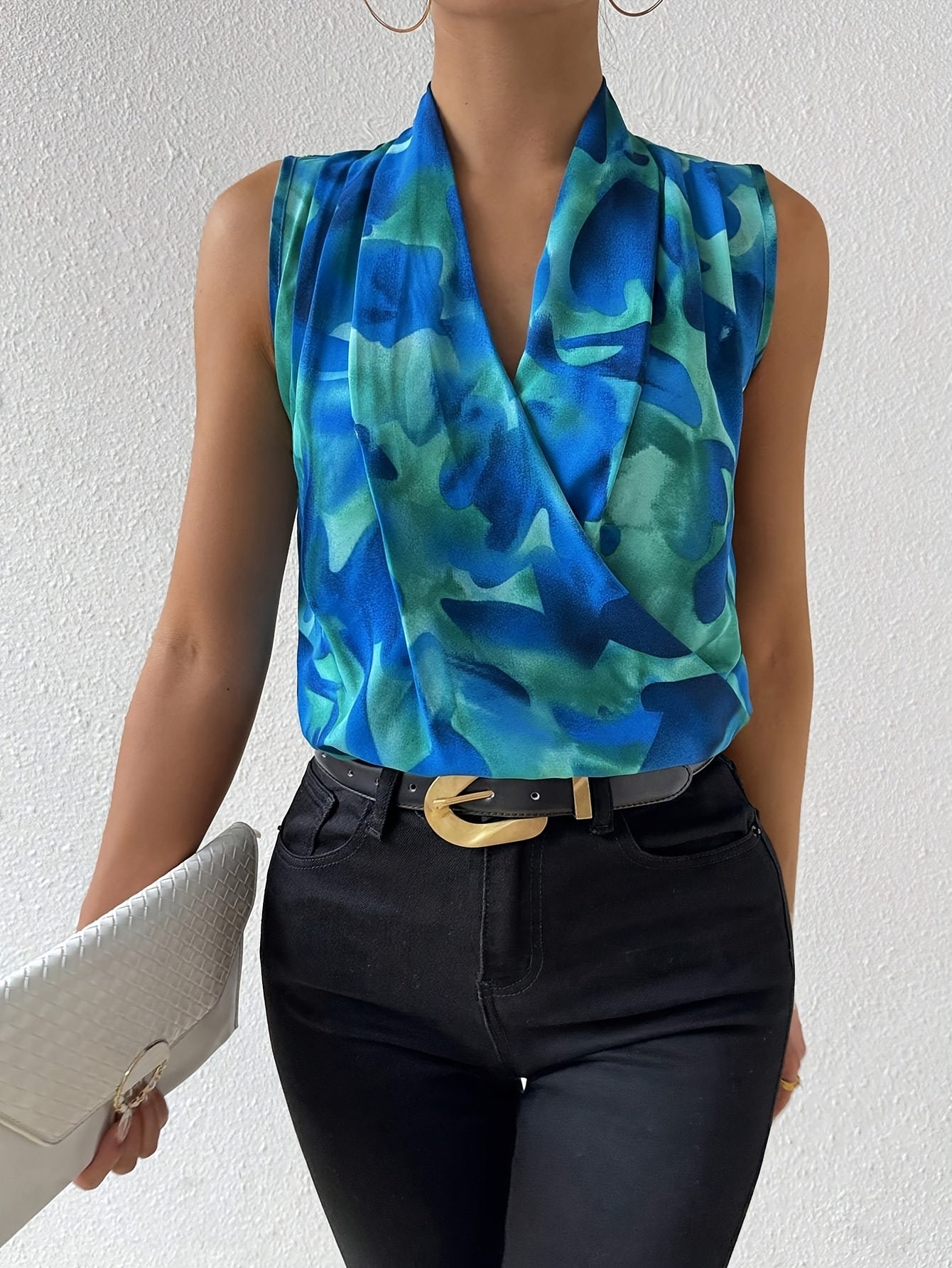 Serenya™ | Watercolour Sleeveless Blouse