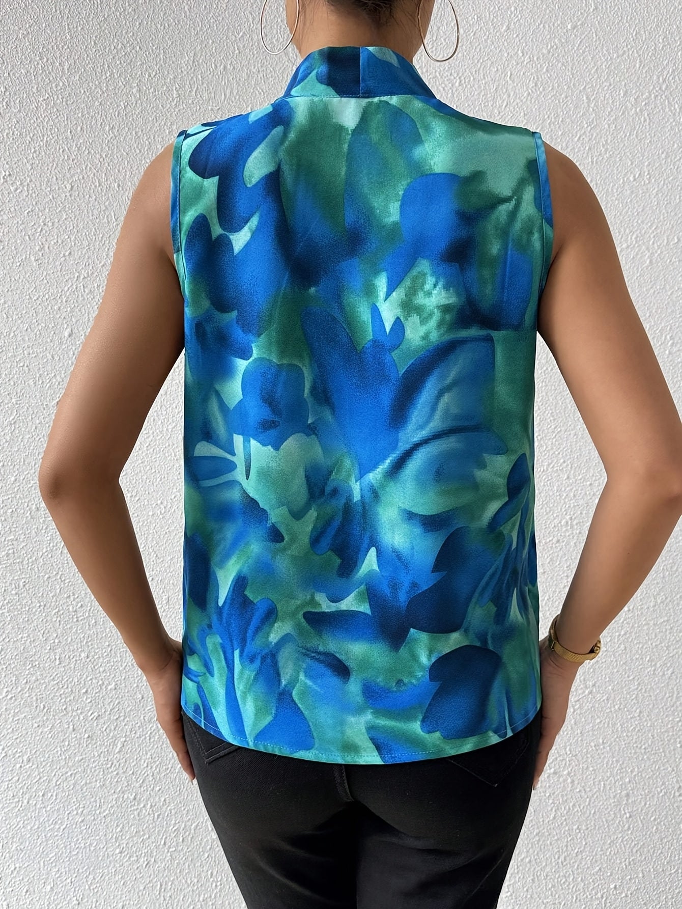 Serenya™ | Watercolour Sleeveless Blouse